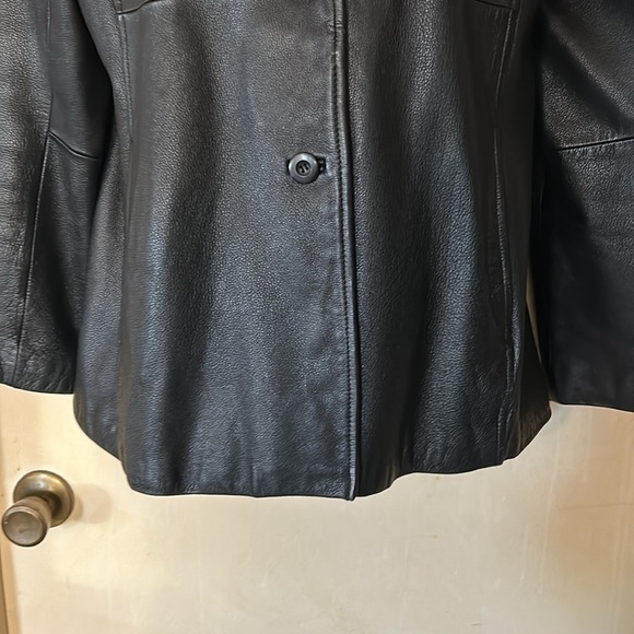 Wilsons black leather coat size L - Picture 3 of 12